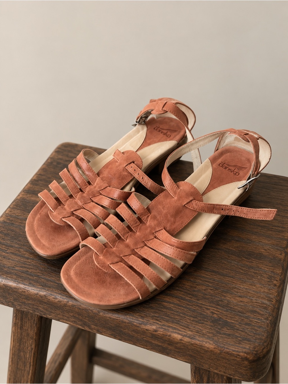 Dansko | Jennifer Leather Sandal Fisherman Style Hand Burnished Strappy Boho